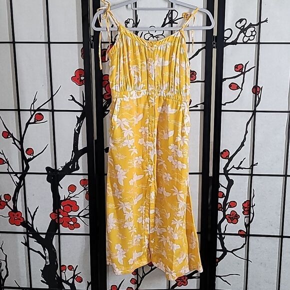 & Other Stories Tropical Yellow and White Floral Sundress - Picture 5 of 11